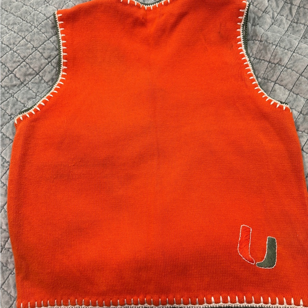 University of Miami Embroidered Knit Vest — Castiles Sport — Small (s) - Picture 6 of 6